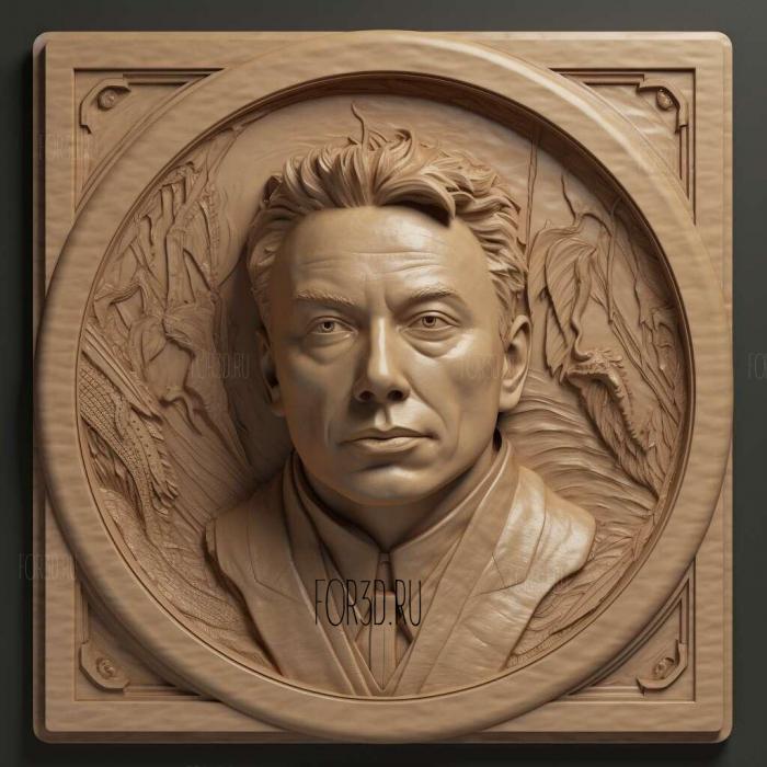 Elon Musk ure 3 stl model for CNC